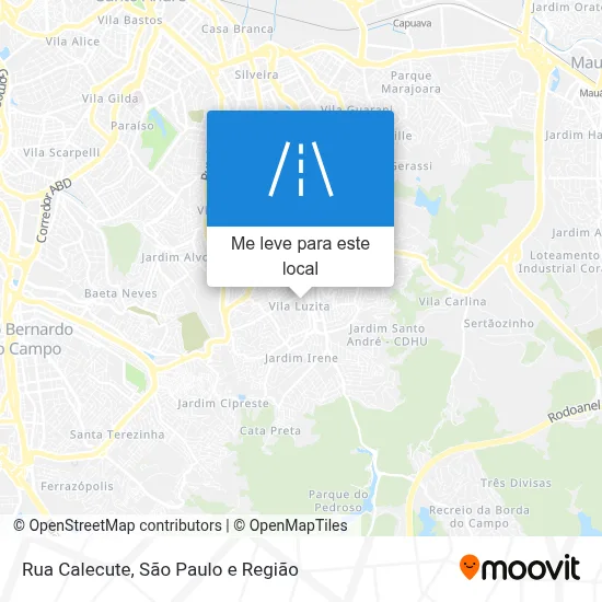 Rua Calecute mapa