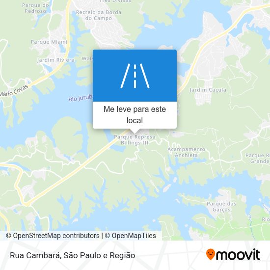 Rua Cambará mapa