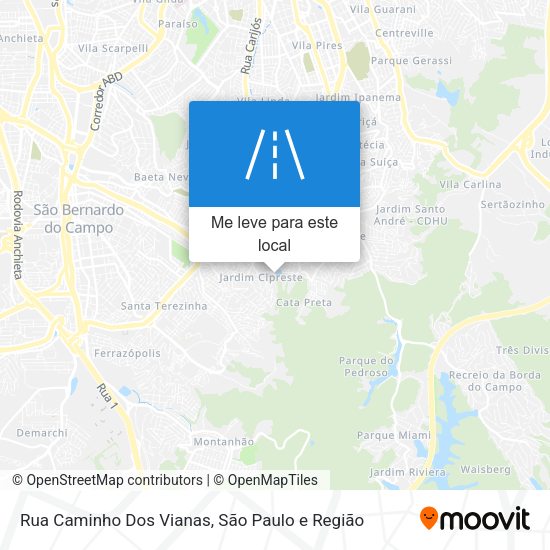 Rua Caminho Dos Vianas mapa