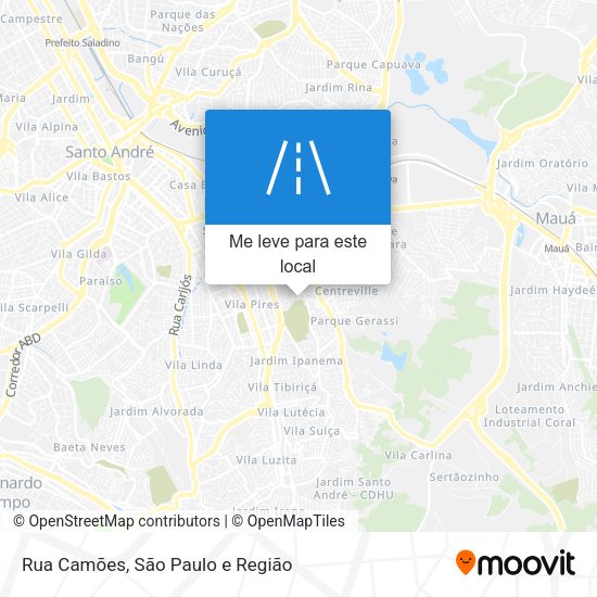 Rua Camões mapa