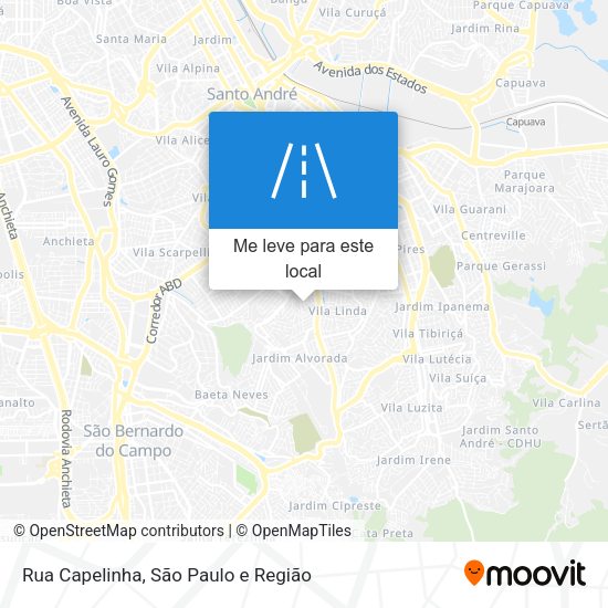 Rua Capelinha mapa