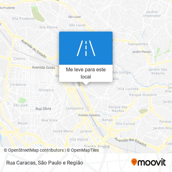 Rua Caracas mapa