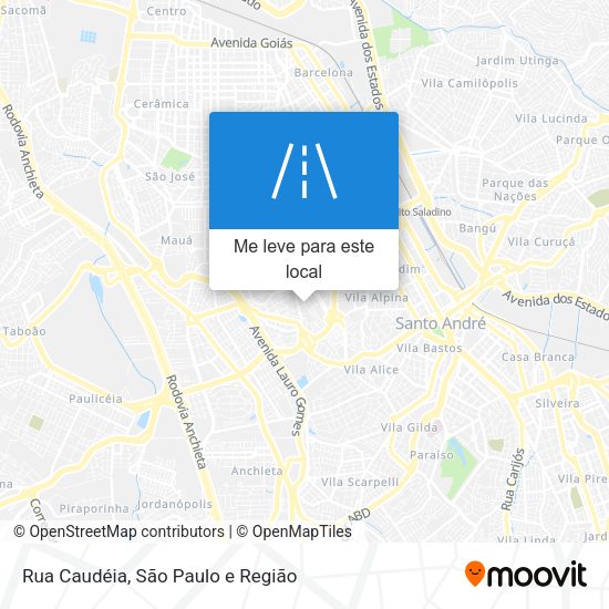 Rua Caudéia mapa
