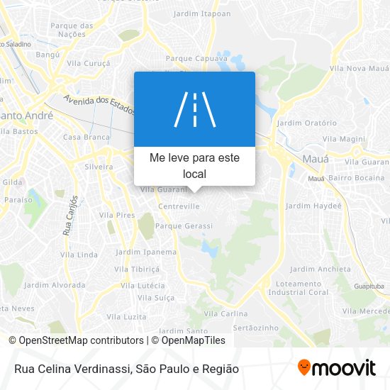 Rua Celina Verdinassi mapa