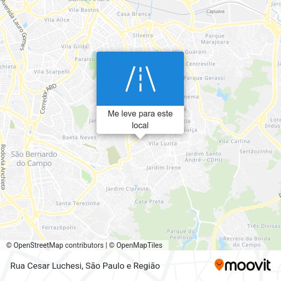 Rua Cesar Luchesi mapa