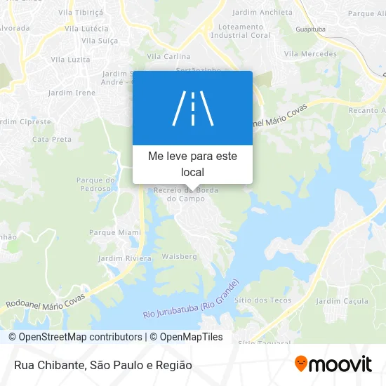 Rua Chibante mapa