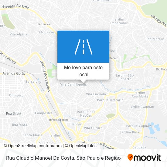 Rua Claudio Manoel Da Costa mapa