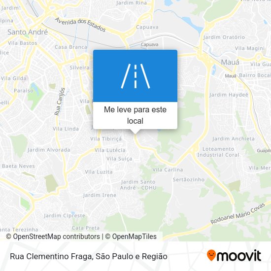 Rua Clementino Fraga mapa