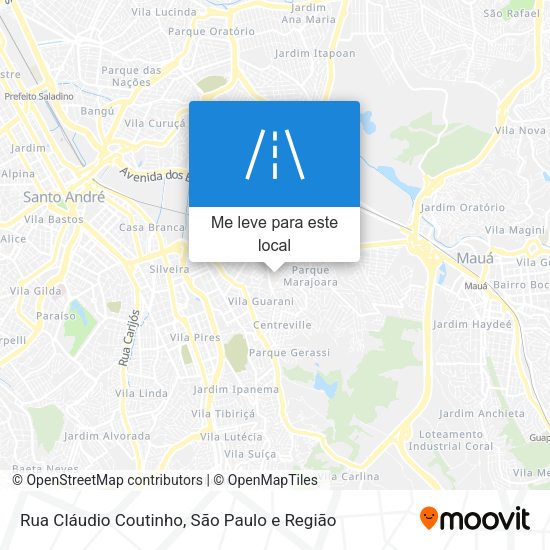 Rua Cláudio Coutinho mapa