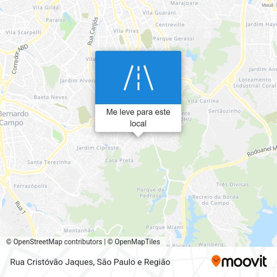 Rua Cristóvão Jaques mapa