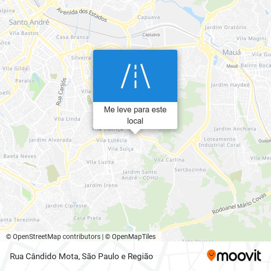 Rua Cândido Mota mapa