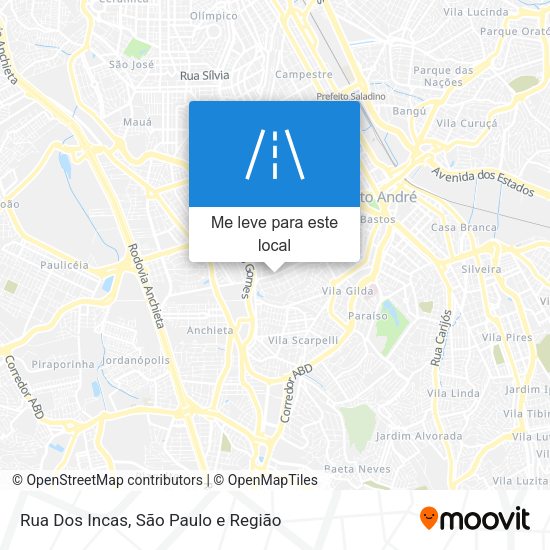Rua Dos Incas mapa