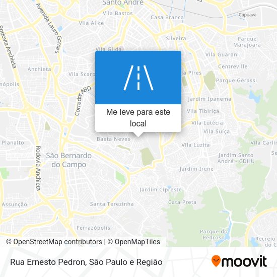 Rua Ernesto Pedron mapa