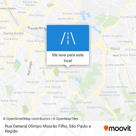 Rua General Olimpo Mourão Filho mapa