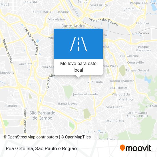 Rua Getulina mapa