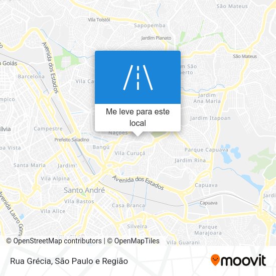 Rua Grécia mapa