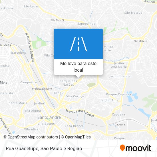 Rua Guadelupe mapa