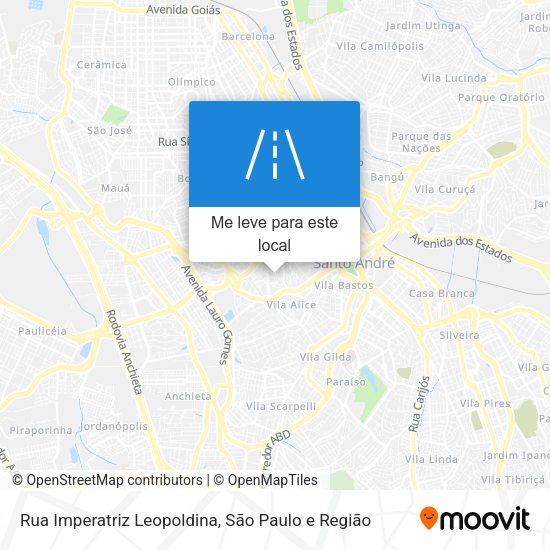 Rua Imperatriz Leopoldina mapa