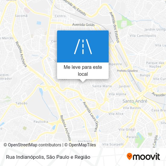 Rua Indianópolis mapa