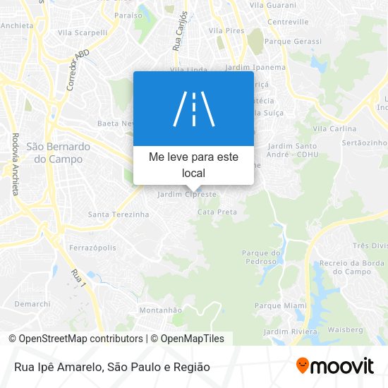 Rua Ipê Amarelo mapa