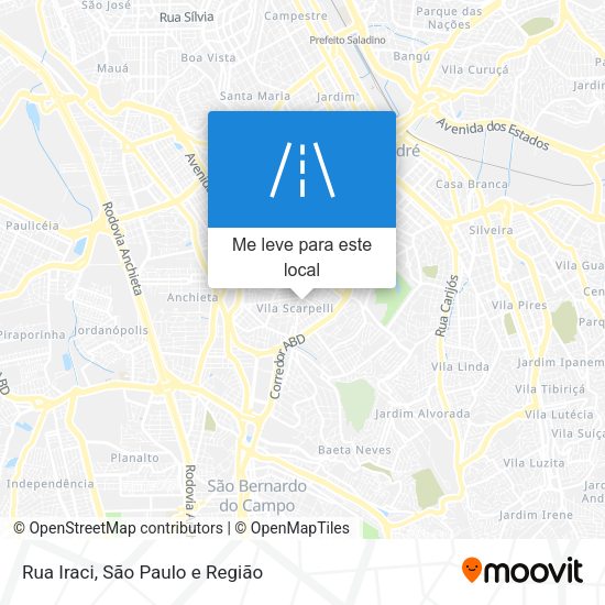 Rua Iraci mapa