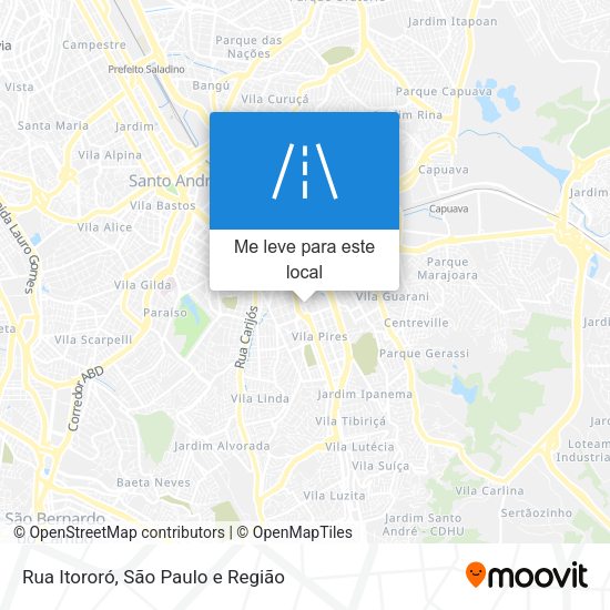 Rua Itororó mapa