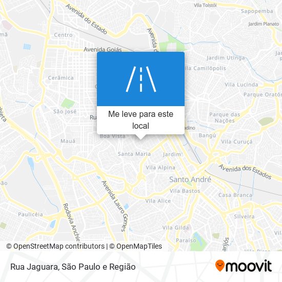 Rua Jaguara mapa