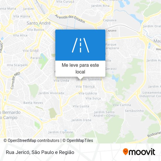 Rua Jericó mapa