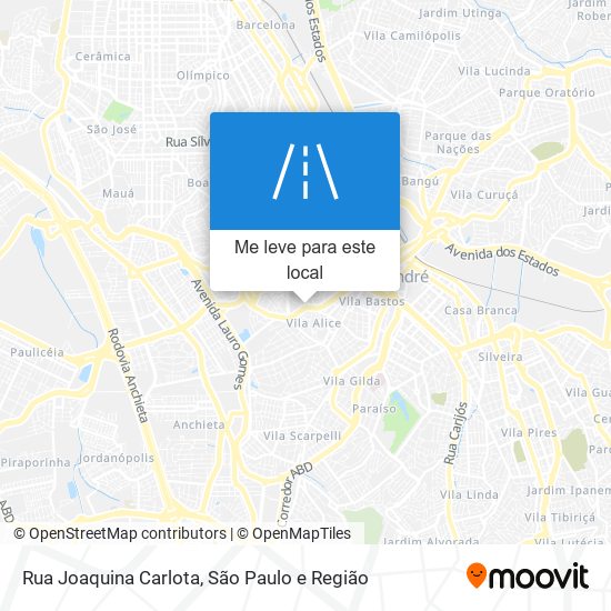 Rua Joaquina Carlota mapa