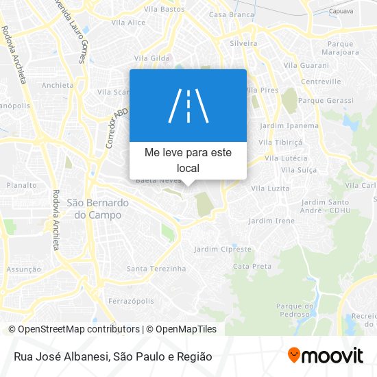 Rua José Albanesi mapa