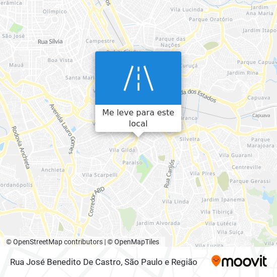 Rua José Benedito De Castro mapa