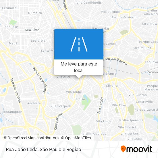 Rua João Leda mapa