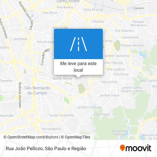 Rua João Pellozo mapa