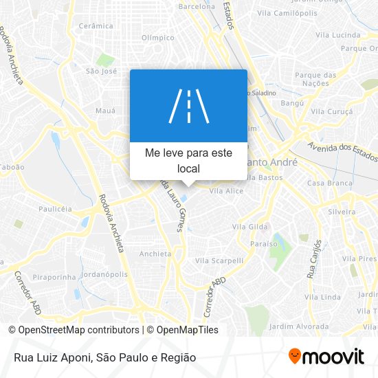 Rua Luiz Aponi mapa