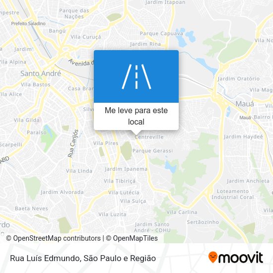 Rua Luís Edmundo mapa