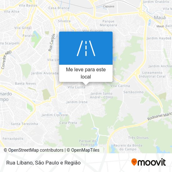 Rua Líbano mapa