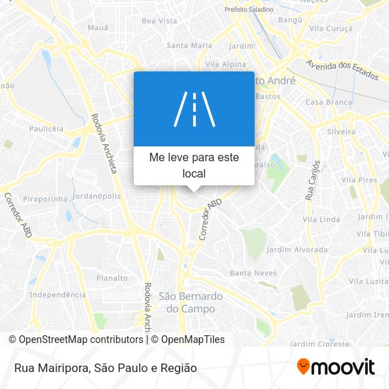 Rua Mairipora mapa