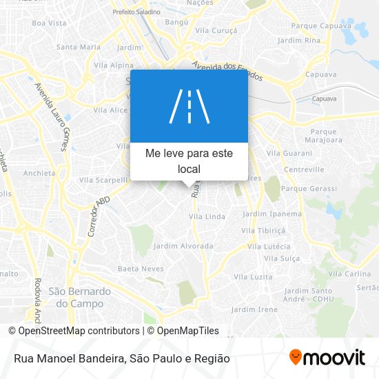 Rua Manoel Bandeira mapa