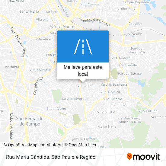 Rua Maria Cândida mapa