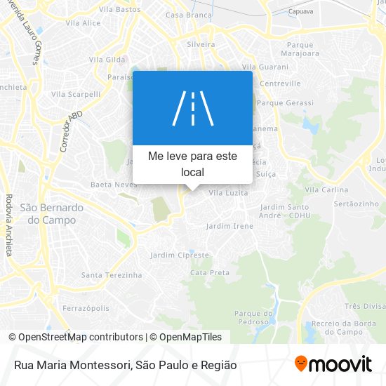 Rua Maria Montessori mapa