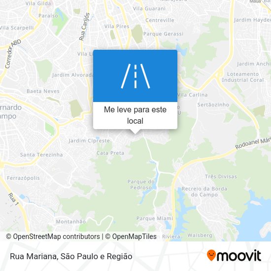 Rua Mariana mapa
