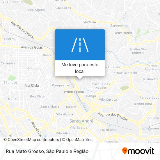 Rua Mato Grosso mapa