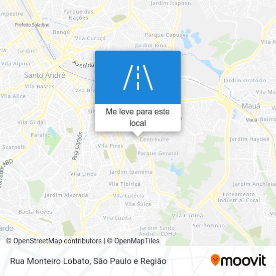 Rua Monteiro Lobato mapa