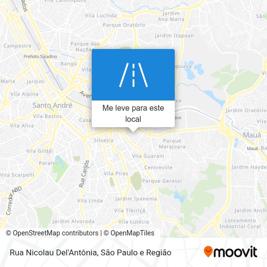 Rua Nicolau Del'Antônia mapa