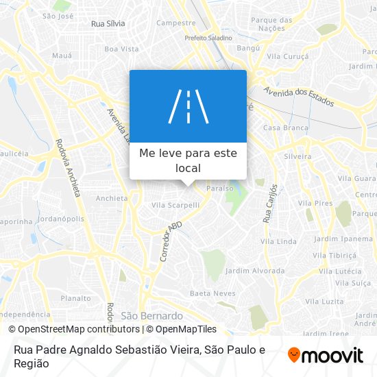 Rua Padre Agnaldo Sebastião Vieira mapa