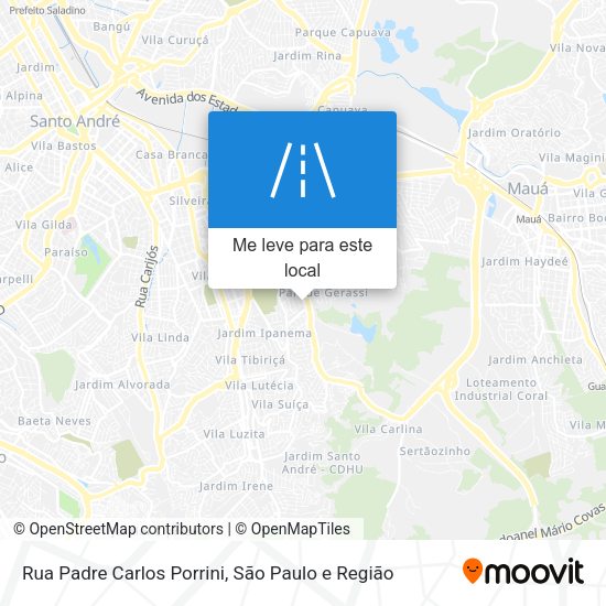 Rua Padre Carlos Porrini mapa