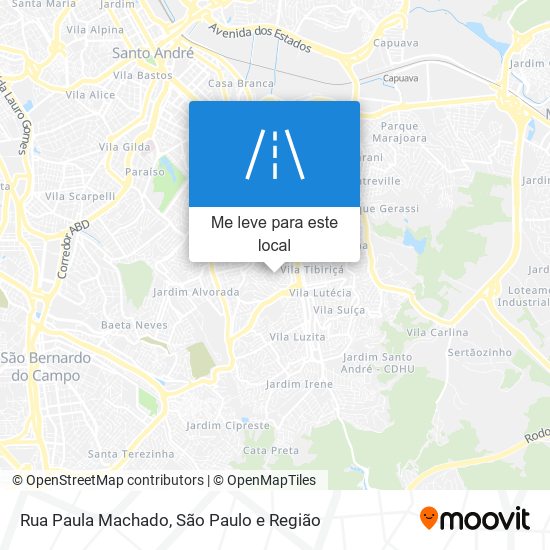 Rua Paula Machado mapa