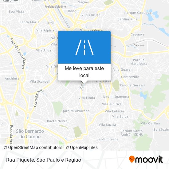 Rua Piquete mapa