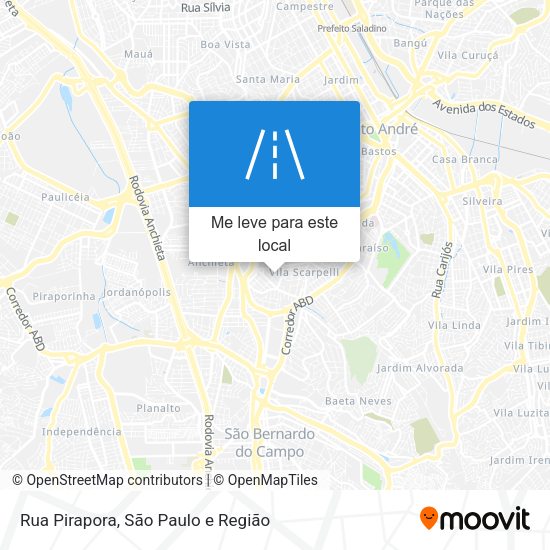 Rua Pirapora mapa