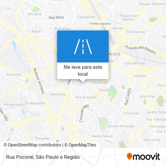 Rua Poconé mapa